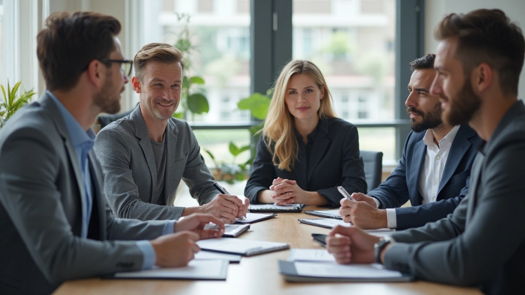 Фото группы профессионалов в современном конференц-зале на совместном обучающем мероприятии