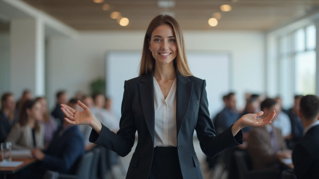 Изображение человека во время публичного выступления перед аудиторией